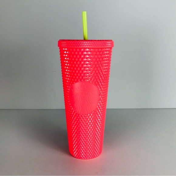 Starbucks Dragonfruit Pink Coral Studded Tumbler Venti Cup Summer 2022 - Picture 1 of 6